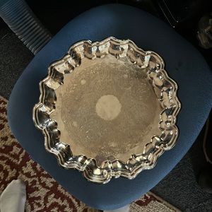 Silver serving tray